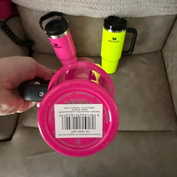 Stanley Neon Pink & Neon Yellow Travel Tumblers - Set of Three - Picture 7 of 10